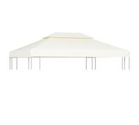 vidaXL Recouvrement de remplacement d'auvent 310 g/m² 3x4m Blanc crème
