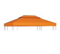 vidaXL Toit de remplacement pour pavillon 310 g/m² 3x4 m Orange