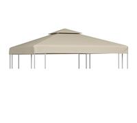 vidaXL Toit de remplacement pour pavillon 310 g/m² Beige 3x3 m