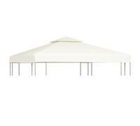 vidaXL Toit de remplacement pour pavillon 310 g/m² blanc crème 3x3 m