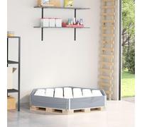 vidaXL Rehausse de palette Gris 160x160 cm Pin massif