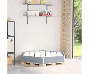 vidaXL Rehausse de palette Gris 160x160 cm Pin massif