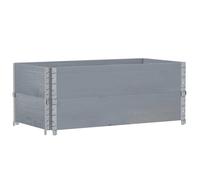 vidaXL Rehausses de palettes 2 pcs. Gris 100x50 cm Pin massif