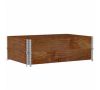 vidaXL Rehausses de palettes 2 pcs. Marron 120x80 cm pin massif