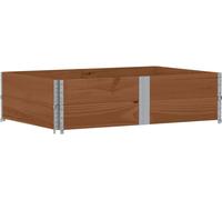 vidaXL Rehausses de palettes 2 pcs. Marron 150x100 Pin massif