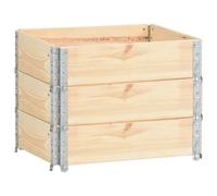 vidaXL Rehausses de palettes 3 pcs. 60x80 cm pin massif
