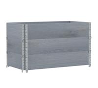 vidaXL Rehausses de palettes 3 pcs. Gris 100x50 cm Pin massif