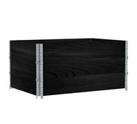 vidaXL Rehausses de palettes 3 pcs. noir 120x180 pin massif