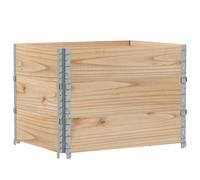 vidaXL Rehausses pour palettes, lot de 3, 80 x 60 cm, bois massif de pin