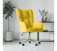 Relaxstoel fluweel mosterdgeel328168