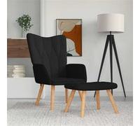 Relaxstoel met voetenbank tissunoir