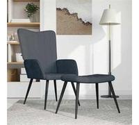 vidaXL Chaise de relaxation Gris foncé