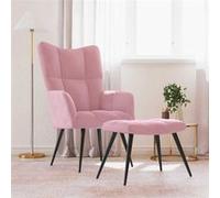 vidaXL Chaise de relaxation Rose Velours