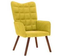 Relaxstoel velours jaune