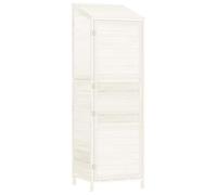 vidaXL Remise de Jardin Abri de Jardin Hangar de Stockage Remise à Outils à Articles Ménagers Extérieur Blanc 55x52x174,5 cm Bois de Sapin Solide