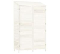 152191 Remise de jardin Blanc 102x52x174,5 cm Bois de sapin solide