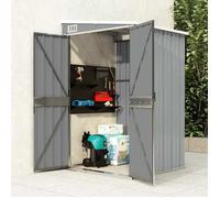 vidaXL Remise de jardin murale - Gris 118x100x178cm