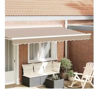 vidaXL Remplacement de lambrequin Beige 4 m Polyester