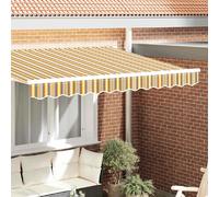 vidaXL Remplacement de lambrequin Jaune et Gris 2,5 m Polyester