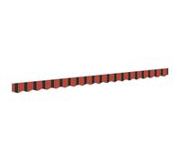 vidaXL Lambrequin d'auvent 4 m Polyester résistant aux intempéries anti-UV Orange/Noir/Jaune