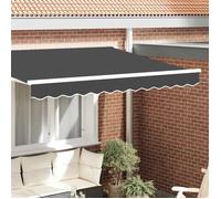 vidaXL Lambrequin pour auvent Rayures Anthracite 2,5 m Polyester