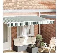 vidaXL Remplacement de lambrequin Vert et blanc 380 x 20 cm Polyester 42000809