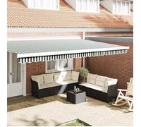 vidaXL Remplacement de lambrequin Vert et blanc 480 x 20 cm Polyester 42000811