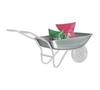 vidaXL Remplacement du Plateau de brouette Argenté 80 x 60 x 25 cm, Râteau de Jardin, bac Moderne à roulettes, Outil Durable, Parfait pour Les tâches de Transport de Terre