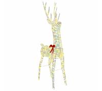 vidaXL Renne 3D avec 140 LED Blanc chaud 128 cm PET