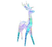 vidaXL Renne à LED prismatique irisé Multicolore 48 x 19 x 86 cm