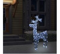 vidaXL Renne de décoration de Noël 90 LED Acrylique 60x16x100 cm Blanc froid Extérieur