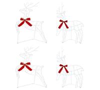 vidaXL Renne de Noël 4 pc 180 LED Blanc Froid 43 x 19 x 65 cm