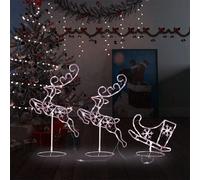 vidaXL Renne/Traîneaux Noël Blanc 260 cm