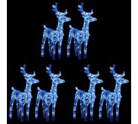vidaXL Rennes de Noël 6 pcs 240 LED