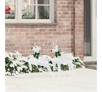 vidaXL Rennes LED 2 pcs Blanc Froid tissu