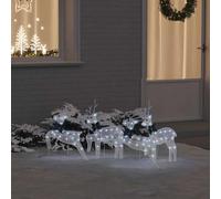 vidaXL Rennes LED 4 pcs Blanc tissu