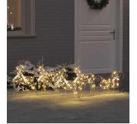 vidaXL Rennes LED avec 40 LED 5 pcs Doré PET