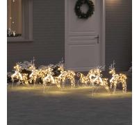 vidaXL Rennes LED 7 pc 40 LED Multicouleur 42 x 15 x 64 cm PET