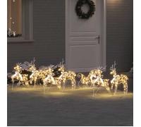 vidaXL Rennes LED 7 pc 40 LED Multicouleur 42 x 15 x 64 cm PET