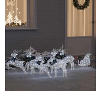 vidaXL Rennes LED 7 pcs Blanc tissu