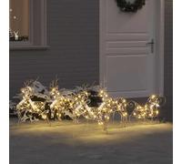 vidaXL Rennes LED avec 40 LED 5 pcs Doré PET