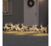 vidaXL Rennes LED avec 40 LED 7 pcs Doré PET