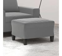 vidaXL Repose-Pied Pouf de Chambre à Coucher Tabouret de Canapé Meuble de Salle de Séjour Maison Intérieur Gris Foncé 60x50x41 cm Tissu Microfibre
