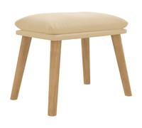 vidaXL - Repose-pied Blanc crème Velours