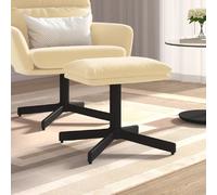 vidaXL - Repose-pied Blanc crème Velours