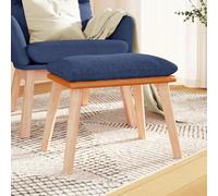 vidaXL Repose-pied Bleu 45x29,5x35 cm Tissu et similicuir
