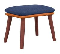 Vidaxl Repose-Pied Bleu 45x29,5x39 Cm Tissu Et Similicuir Multicolore