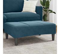 vidaXL Repose-pied bleu 77x55x31 cm velours