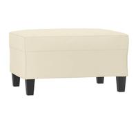 vidaXL Repose-pied Pouf Tabouret 349356 70x55x41 cm Similicuir Crème