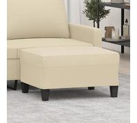vidaXL Repose-pied Crème - Tissu